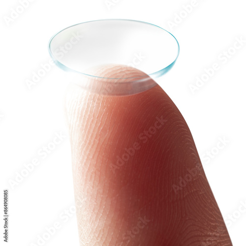 Foto Png smart contact lens on fingertip new tech