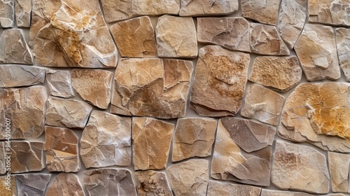 Texture of brown stone tiles with a patterned background in a horizontal image