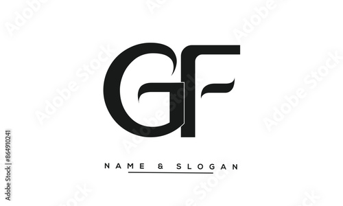 GF, FG, G, F Abstract Letters Logo Monogram