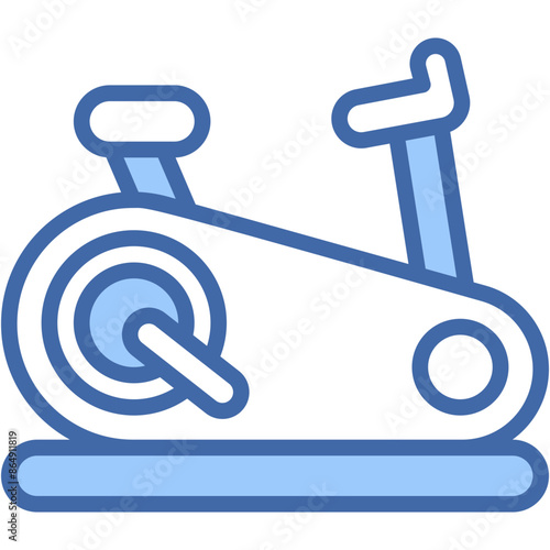 Vector Icon Stationary Bike, Gym, Exercise, Wellness, Healthy, Fitness