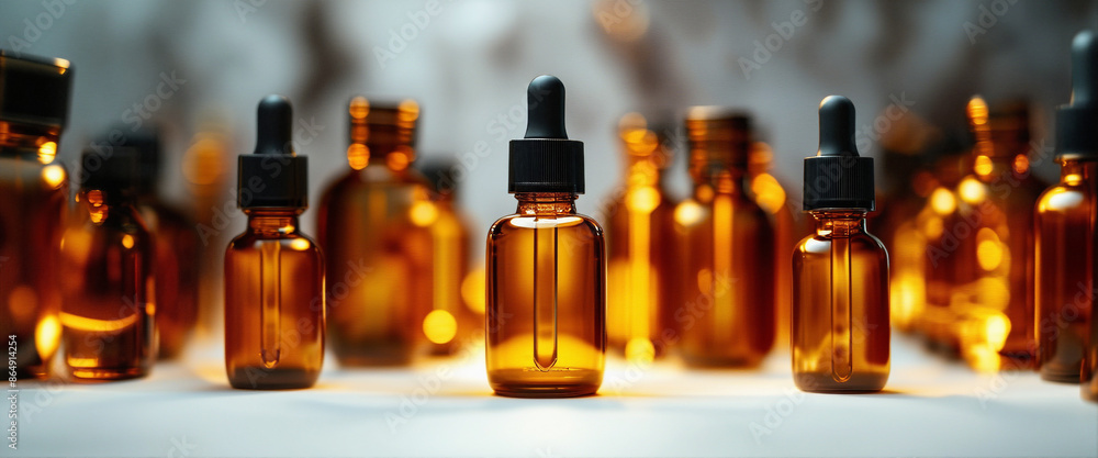 Amber Glass Dropper Bottles With Liquid Amber Glass Dropper Bottles With Liquid