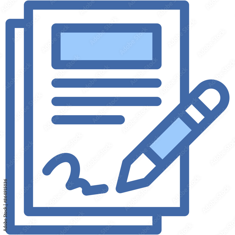 Vector Icon Contract, Document, Agreement, Documentation, Payroll, Disclosure