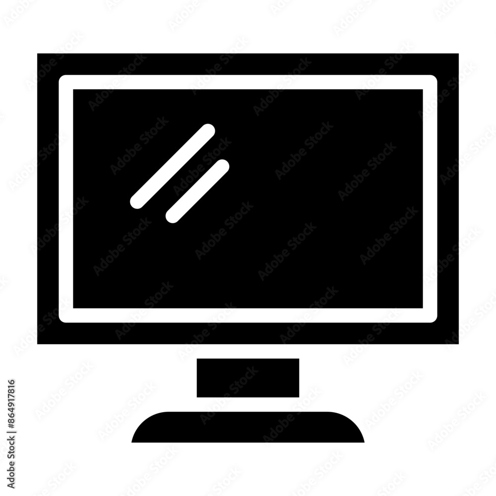 Computer Screen Vector Glyph Icon Design Computer Screen Vector Glyph Icon Design