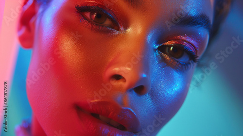 Portrait of a woman with co...