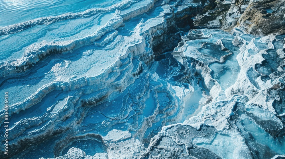 Restorative mud strata of the Dead Sea in a blue hue Restorative mud strata of the Dead Sea in a blue hue