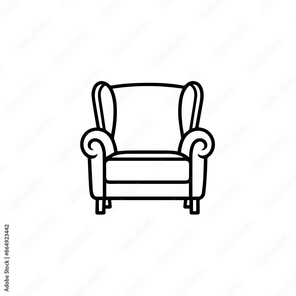 armchair isolated on white background armchair isolated on white background