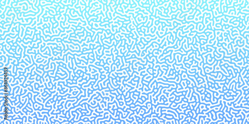 Abstract Reaction-diffusion Turing pattern natural texture blue gradient color scheme. Linear design with biological shapes. Organic lines Memphis. abstract truing organic wallpaper design, vector.