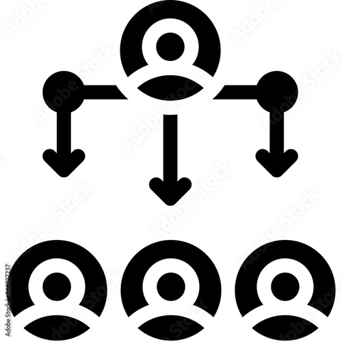 Vector Icon Organization, Order, Hierarchy, Structure, Supervisor