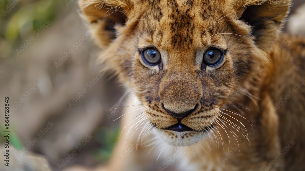 HD photograph of a lion cub s facial expression HD photograph of a lion cub s facial expression