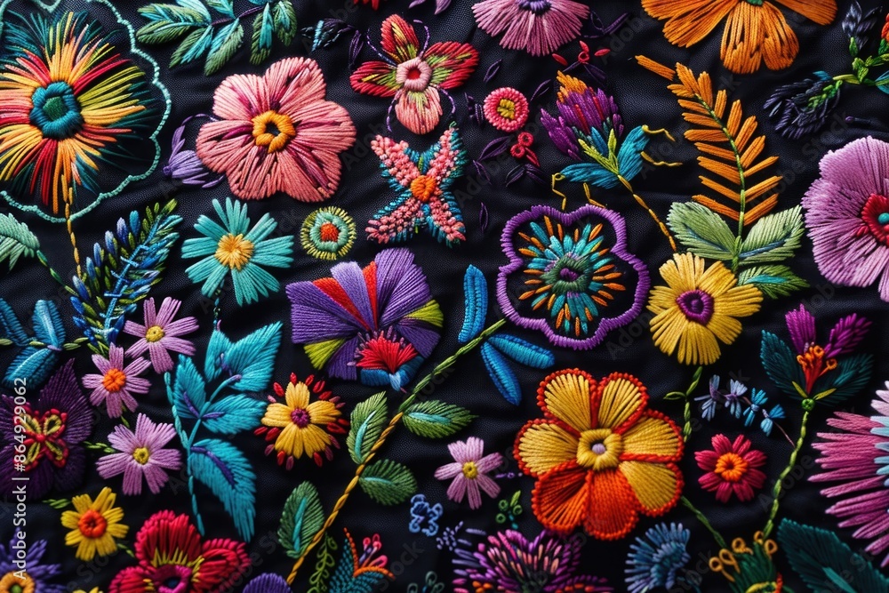 A close-up view of a vibrant and diverse flower arrangement, ideal for use in illustrations, designs or as a decorative element A close-up view of a vibrant and diverse flower arrangement, ideal for use in illustrations, designs or as a decorative element