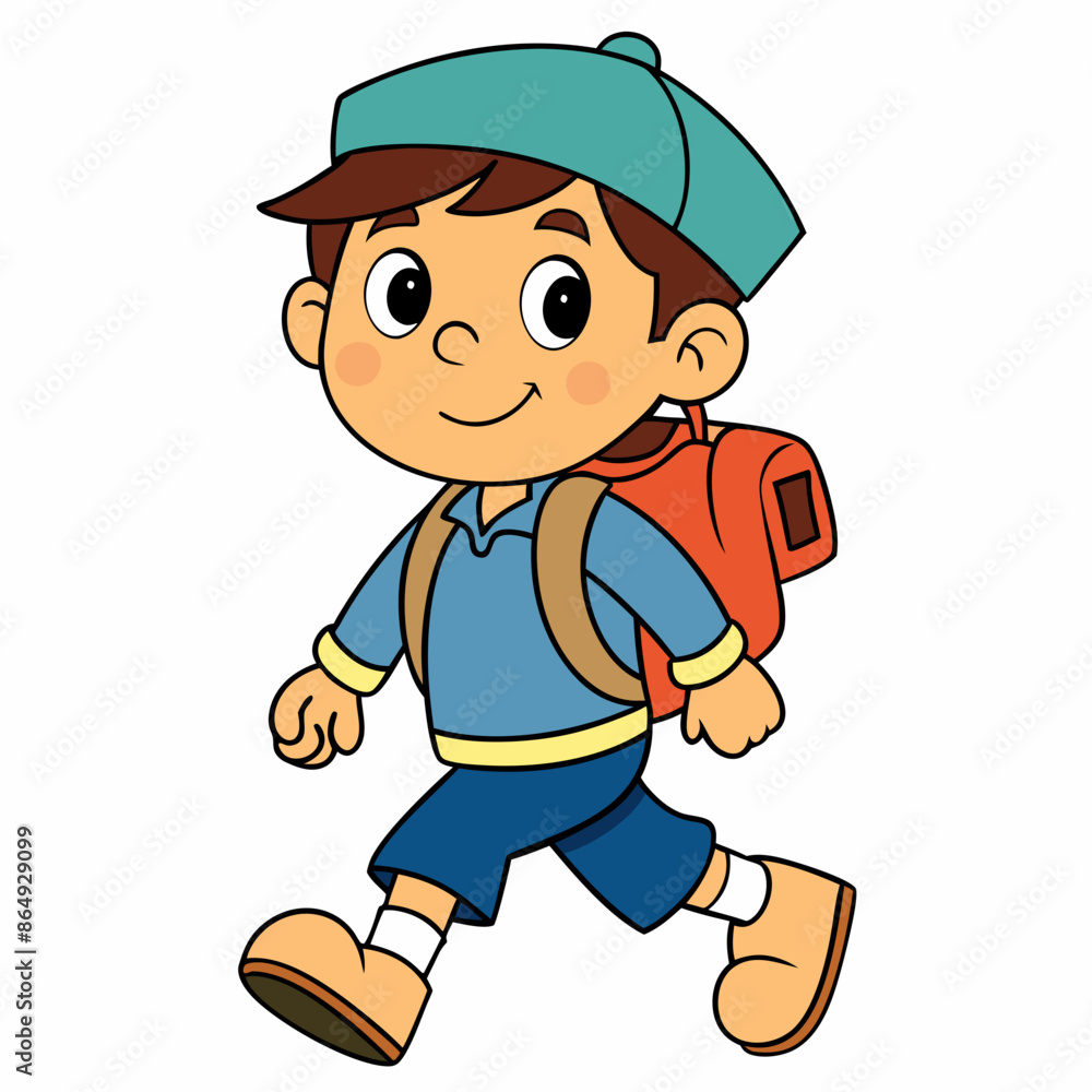 kid-go-to-school-cartoon-vector-icon-illustration kid-go-to-school-cartoon-vector-icon-illustration