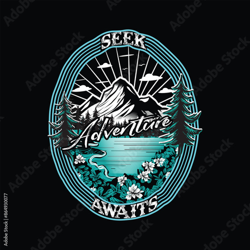 Vibrant and Dynamic Seek Adventure Logo for Nature Enthusiasts