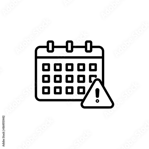 Urgent Appointment Calendar Exclamation Icon for Scheduling