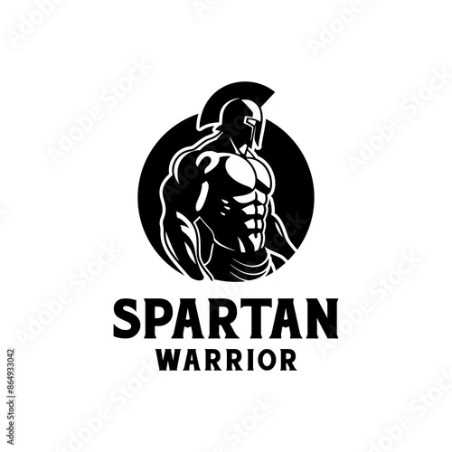 Spartan Warrior Logo Design Template.