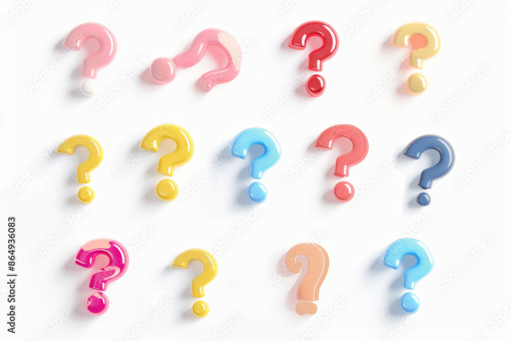 Question mark icon, quiz symbol, interrogation sign, simple rebus silhouette, questions emblem, faq set Question mark icon, quiz symbol, interrogation sign, simple rebus silhouette, questions emblem, faq set