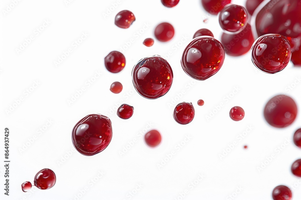 A high-quality image of a handful of cherries captured from a unique angle A high-quality image of a handful of cherries captured from a unique angle
