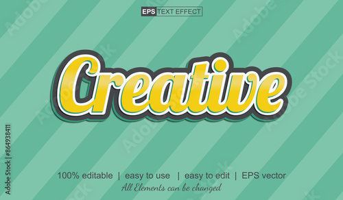 editable creative text effect, vector text effect