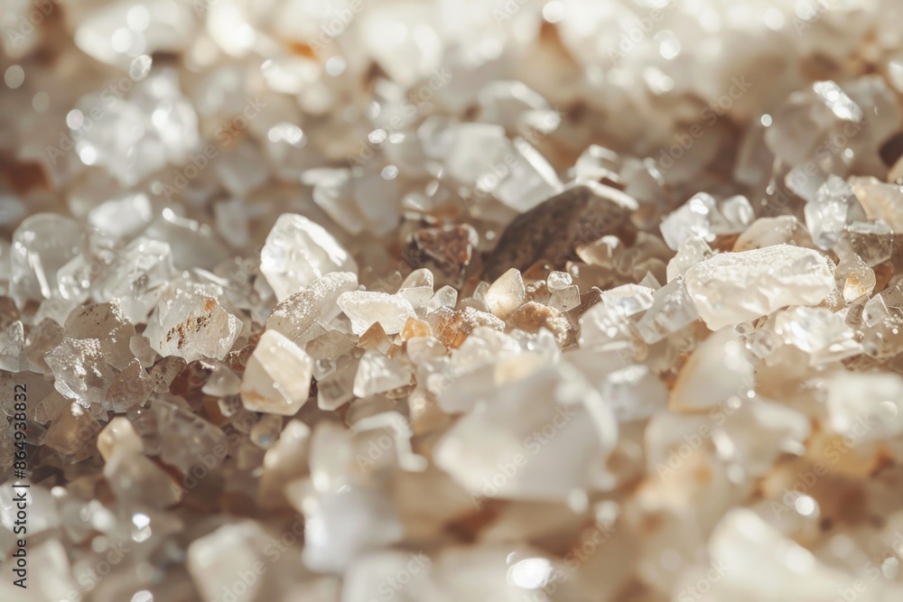 A detailed view of a pile of white crystalline structures, suitable for use in scientific or educational contexts A detailed view of a pile of white crystalline structures, suitable for use in scientific or educational contexts