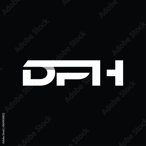 Monogram Geometric Initial DPH Simple Business Creative Design Logo