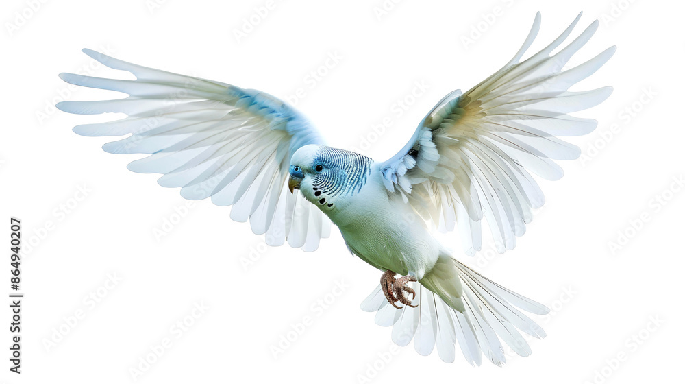 Fototapeta premium bird flaying isolated on white background