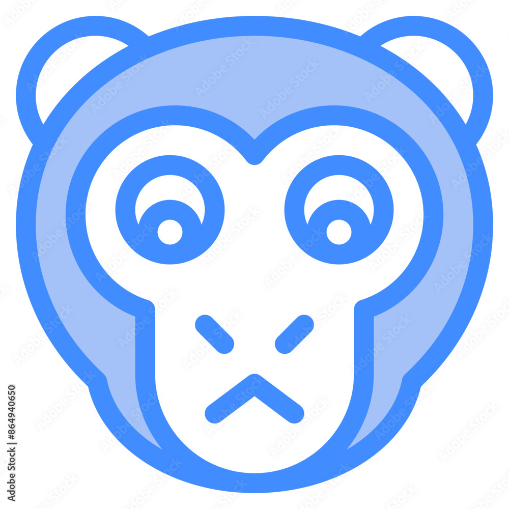 Vector Icon Worry, Monkey, Animal, Wildlife, Pet Vector Icon Worry, Monkey, Animal, Wildlife, Pet