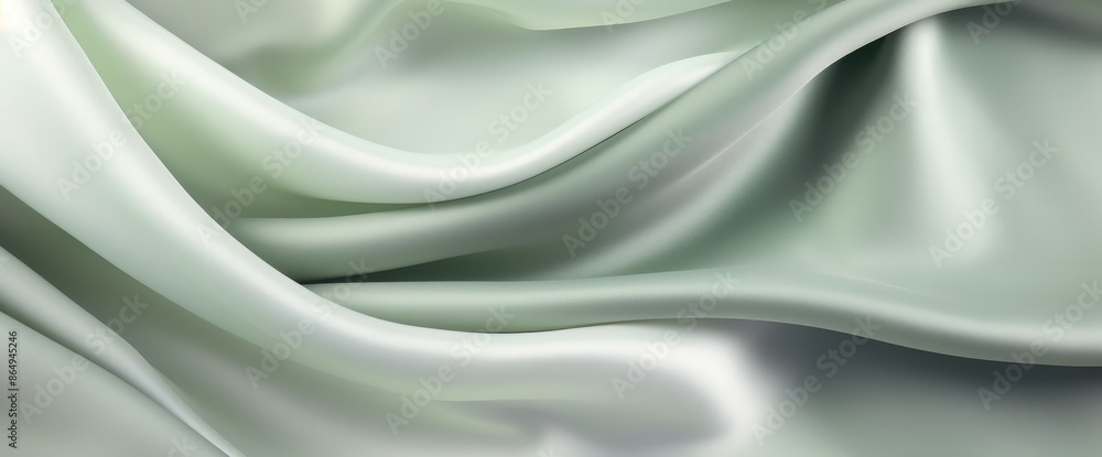Sage green grey white silk satin. Color gradient. Luxury elegant abstract background for design. Light dark shade Sage green grey white silk satin. Color gradient. Luxury elegant abstract background for design. Light dark shade
