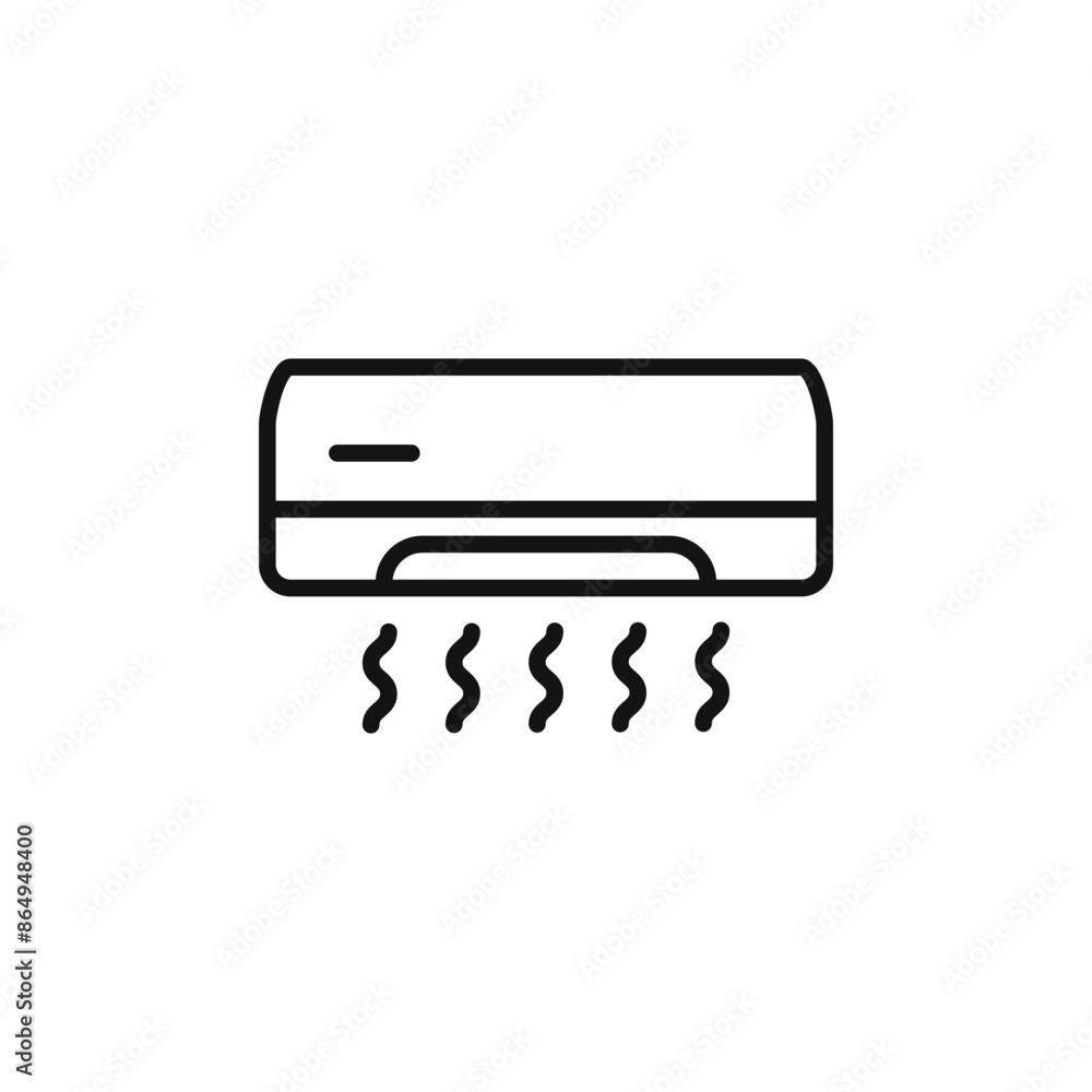 Efficient Cooling Air Conditioner Icon for Home Appliances Efficient Cooling Air Conditioner Icon for Home Appliances