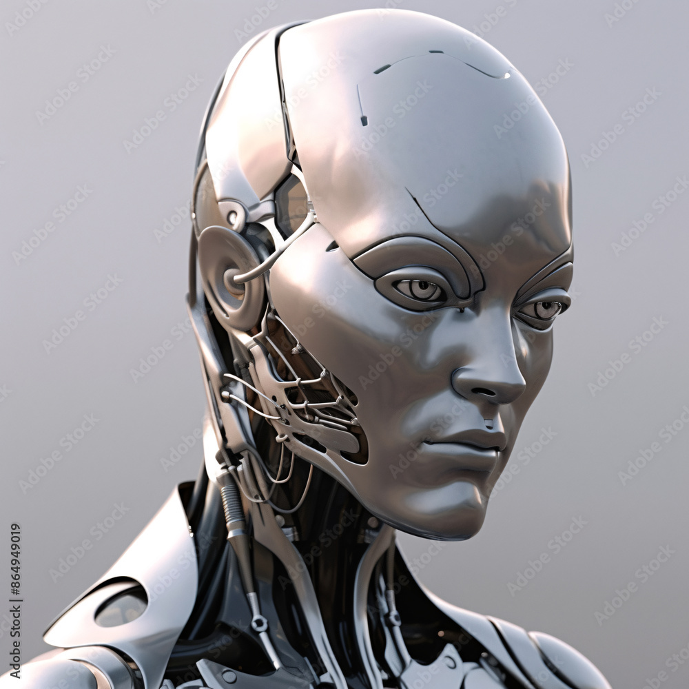 A Futuristic Robot with a Human-like Appearance A Futuristic Robot with a Human-like Appearance