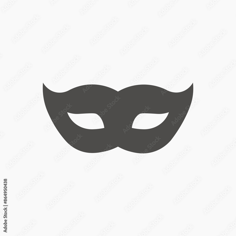 Carnival mask icon vector. masquerade, carnival, costume symbol sign Carnival mask icon vector. masquerade, carnival, costume symbol sign