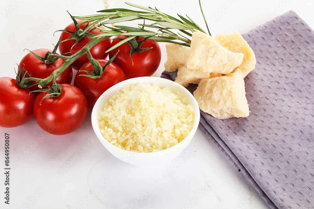Shredded Italian hard parmesan cheese Shredded Italian hard parmesan cheese