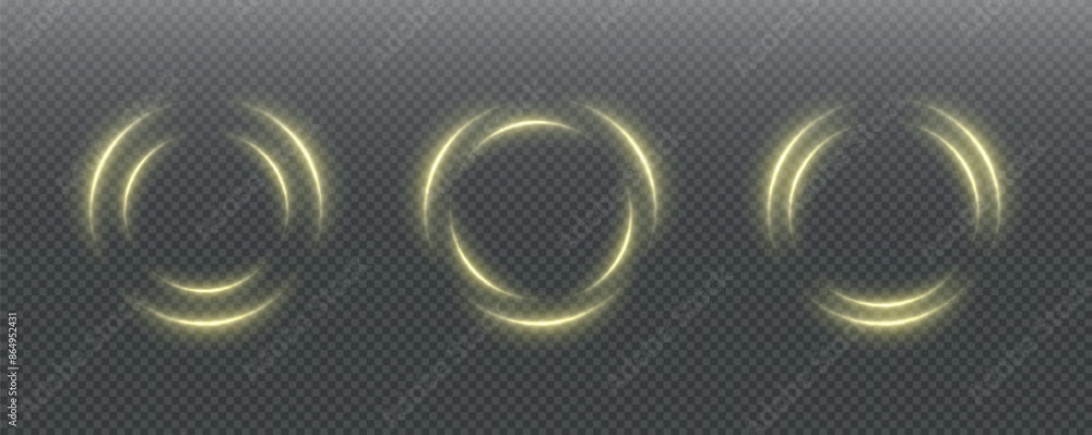 Festive sparkling frame, circle, ring png. Festive circle, ring, frame, for cards, invitations, banners, adverts. Neon frame, set of geometric frames. Vector png background with gold glowing lines. Festive sparkling frame, circle, ring png. Festive circle, ring, frame, for cards, invitations, banners, adverts. Neon frame, set of geometric frames. Vector png background with gold glowing lines.