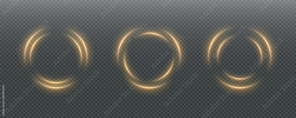 Festive sparkling frame, circle, ring png. Festive circle, ring, frame, for cards, invitations, banners, adverts. Neon frame, set of geometric frames. Vector png background with gold glowing lines. Festive sparkling frame, circle, ring png. Festive circle, ring, frame, for cards, invitations, banners, adverts. Neon frame, set of geometric frames. Vector png background with gold glowing lines.
