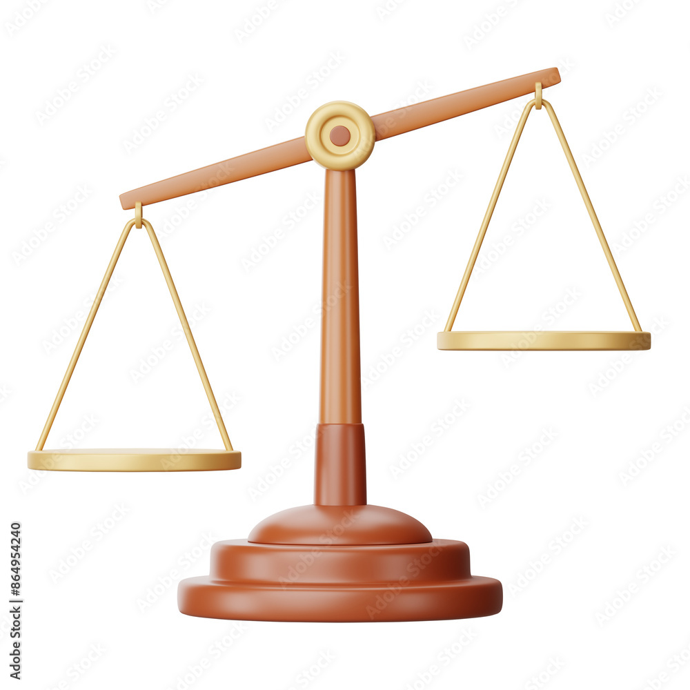 Scale of Justice png 3D element, transparent background Scale of Justice png 3D element, transparent background
