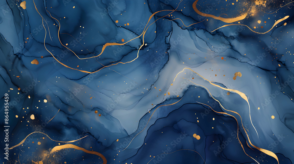 abstract dark blue pastel violet marble alcohol ink drawing effect golden stain lines marbled background,generative ai abstract dark blue pastel violet marble alcohol ink drawing effect golden stain lines marbled background,generative ai