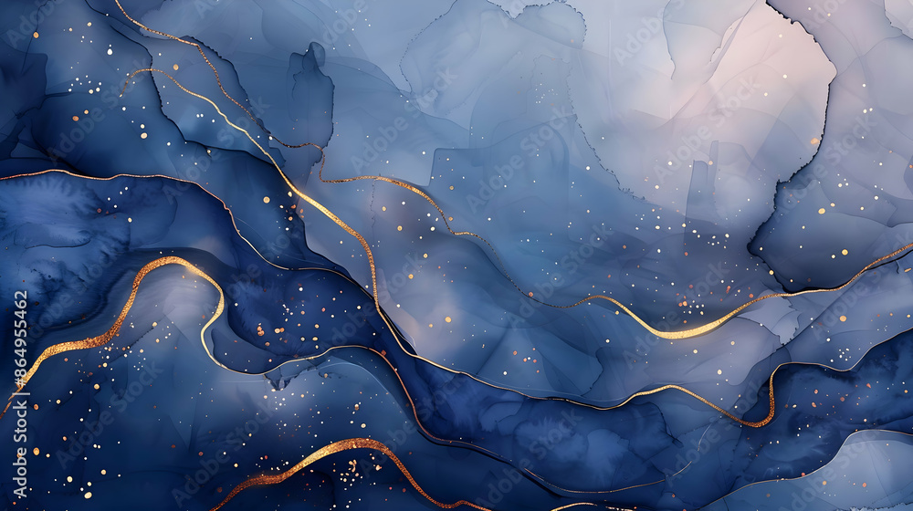 abstract dark blue pastel violet marble alcohol ink drawing effect golden stain lines marbled background,generative ai abstract dark blue pastel violet marble alcohol ink drawing effect golden stain lines marbled background,generative ai