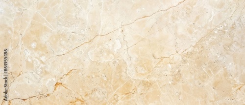 Panoramic close-up, high detail scan of Crema Marfil marble material, Generative AI © Starlight