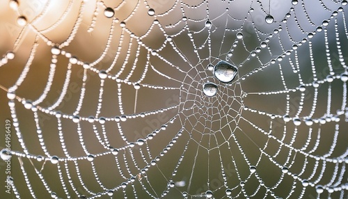 Dewdrops on a delicate spiderweb.