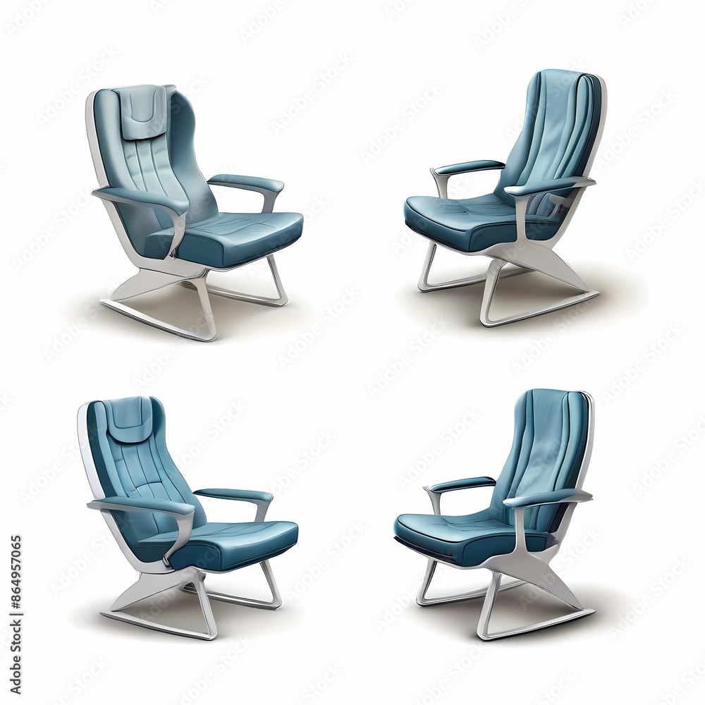 office chair isolated on white, ai generated office chair isolated on white, ai generated