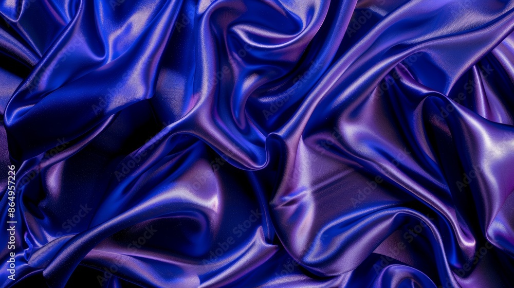 Fototapeta premium Luxury blue satin fabric texture