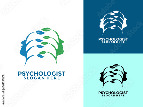 Psychology Mental Health Vector graphic design logo icon, Colorful psychotherapist Logo for Business