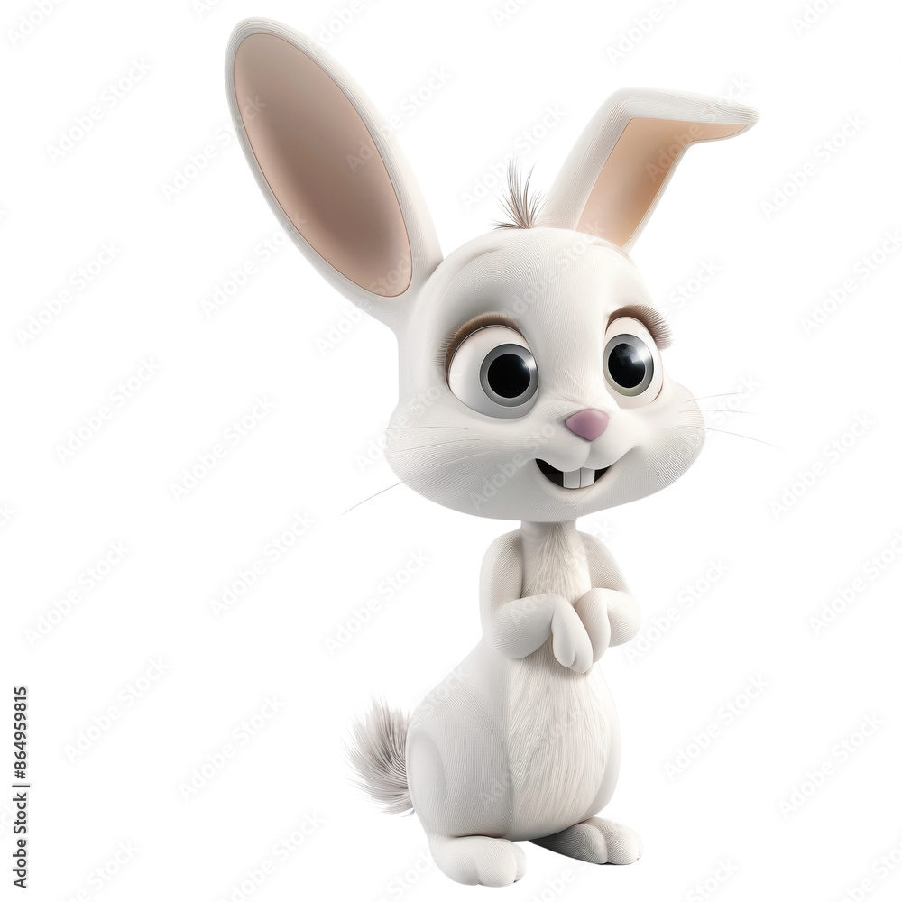 Adorable cartoon bunny character with big ears and a cheerful expression, perfect for kids' illustrations and animations. Isolated on transparent background. Adorable cartoon bunny character with big ears and a cheerful expression, perfect for kids' illustrations and animations. Isolated on transparent background.