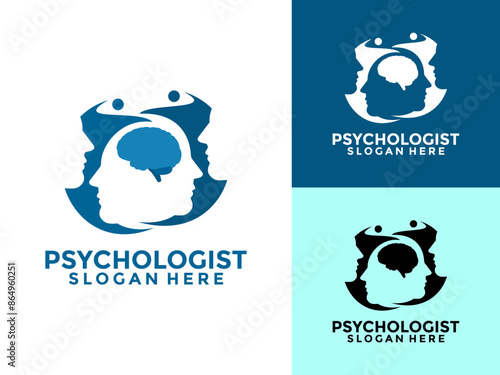 Psychology Mental Health Vector graphic design logo icon, Colorful psychotherapist Logo for Business