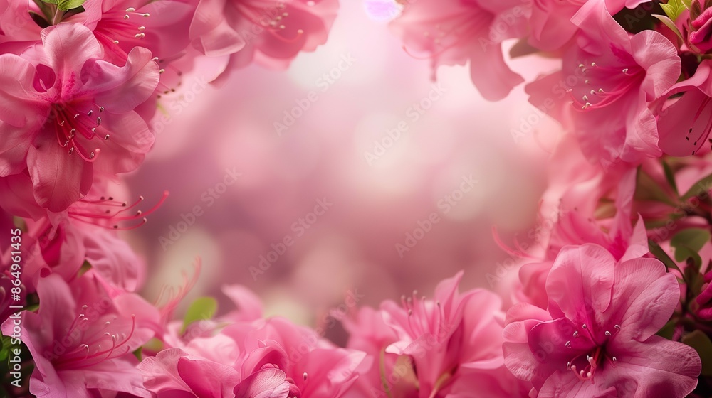 azalea flowers frame azalea flowers frame