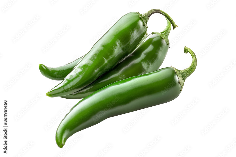Green chili pepper Anaheim isolated on a white background. Green chili pepper Anaheim isolated on a white background.