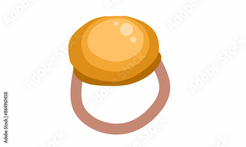 Wedding ring design illustration. Flat design.