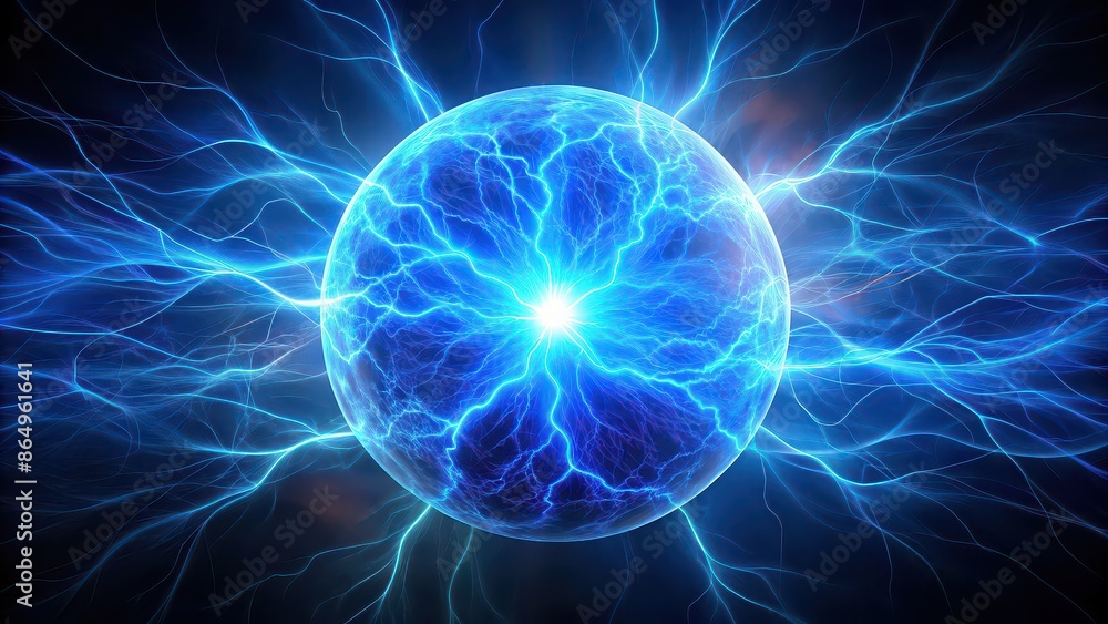 Blue glowing plasma ball lightning abstract background, plasma, ball, lightning, abstract, background, energy Blue glowing plasma ball lightning abstract background, plasma, ball, lightning, abstract, background, energy