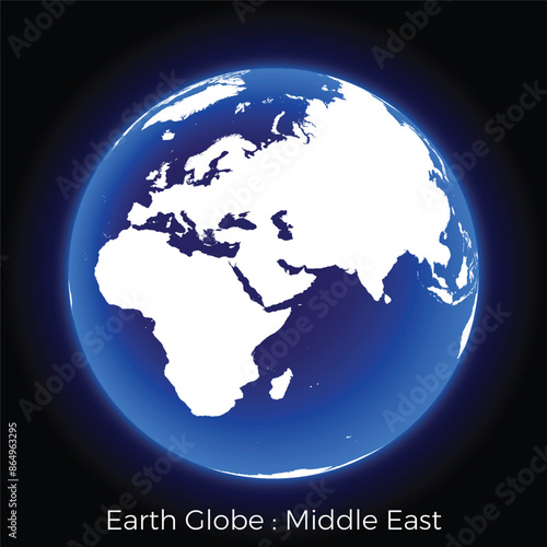 Earth Globe by Continent