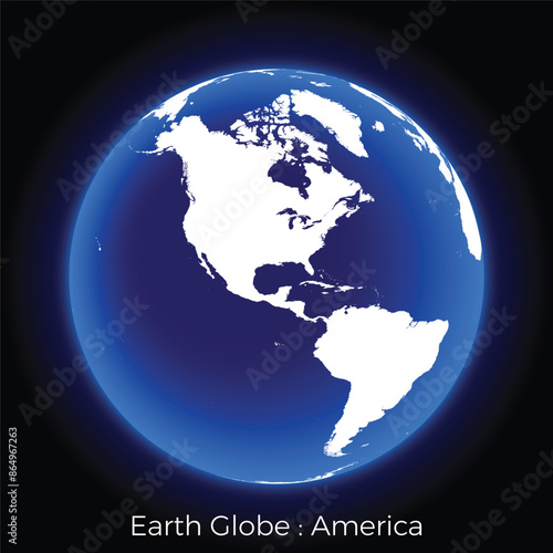 Earth Globe by Continent