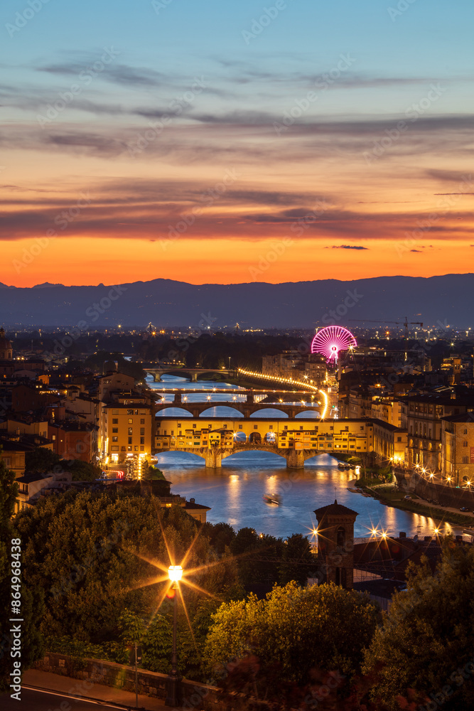 Obraz premium Beautiful view of bridge Ponte Vecchio, Florence, Italy
