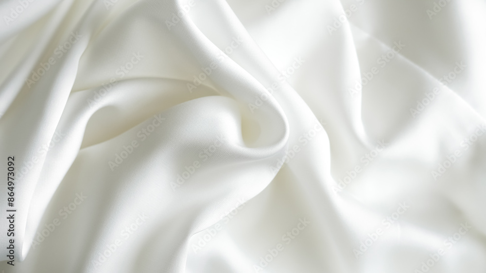 Fototapeta premium white silk fabric background copy space